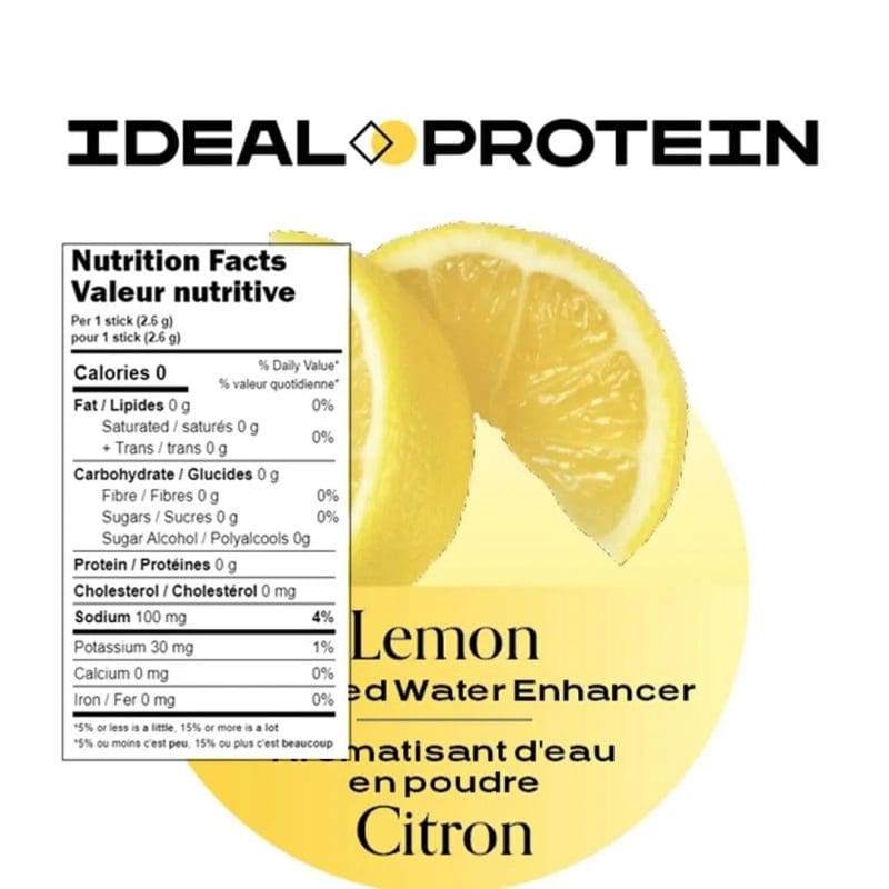 Lemon Powdered Water Enhancer nutrition fact