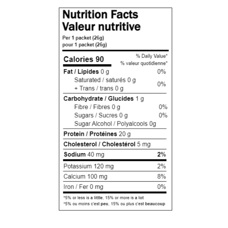 Peanut Butter Protein Bars nutrition fact