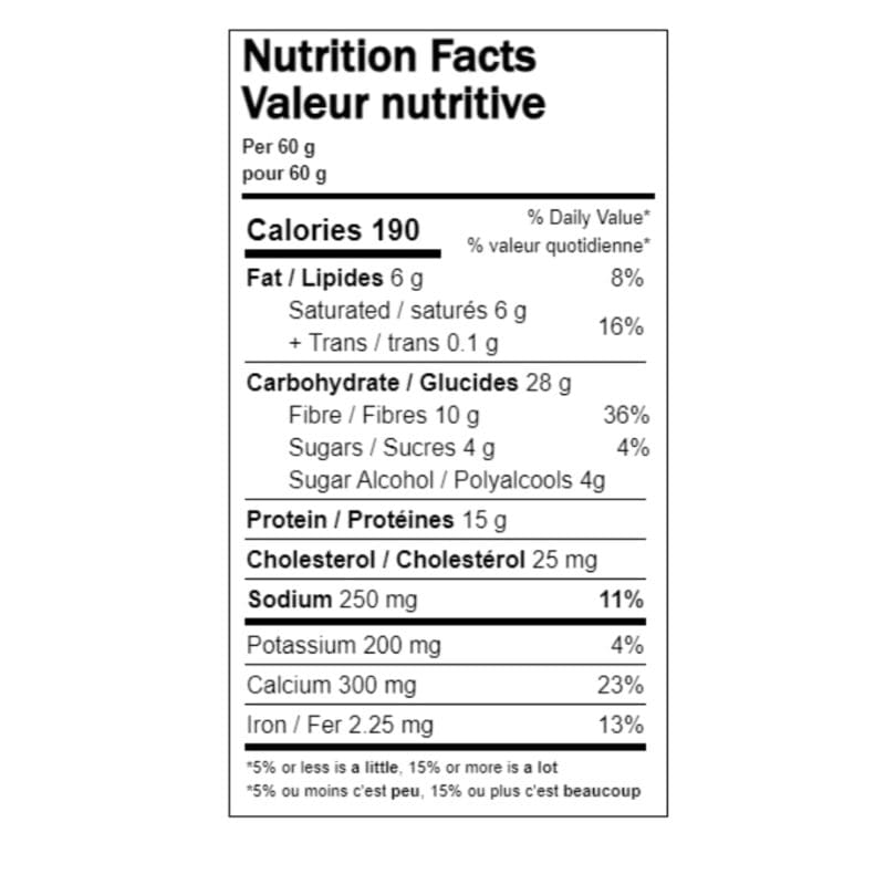 Chocolate Fudge Brownie nutrition fact